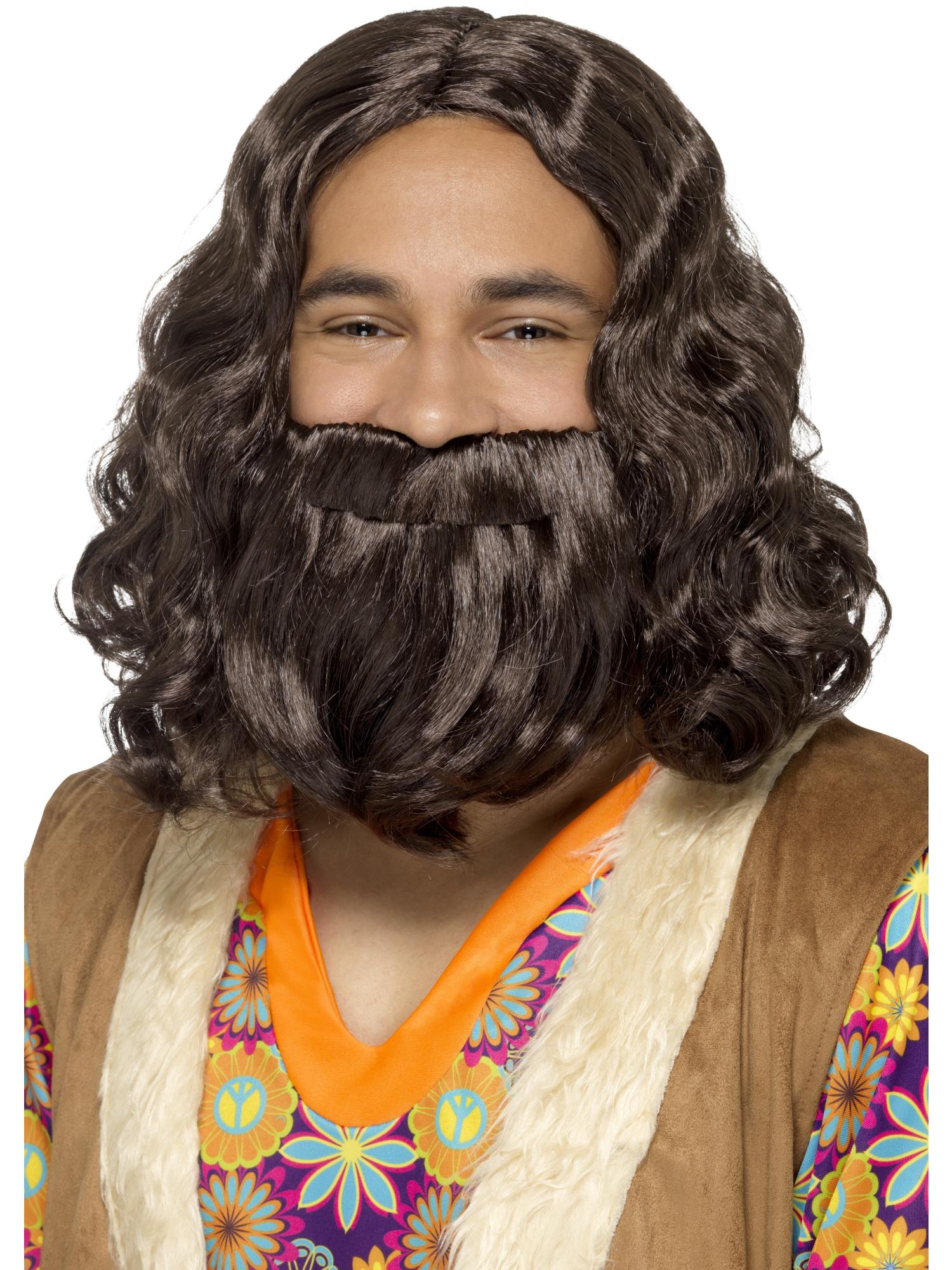 Smiffys Hippie/Jesus Wig & Beard Set - 43069