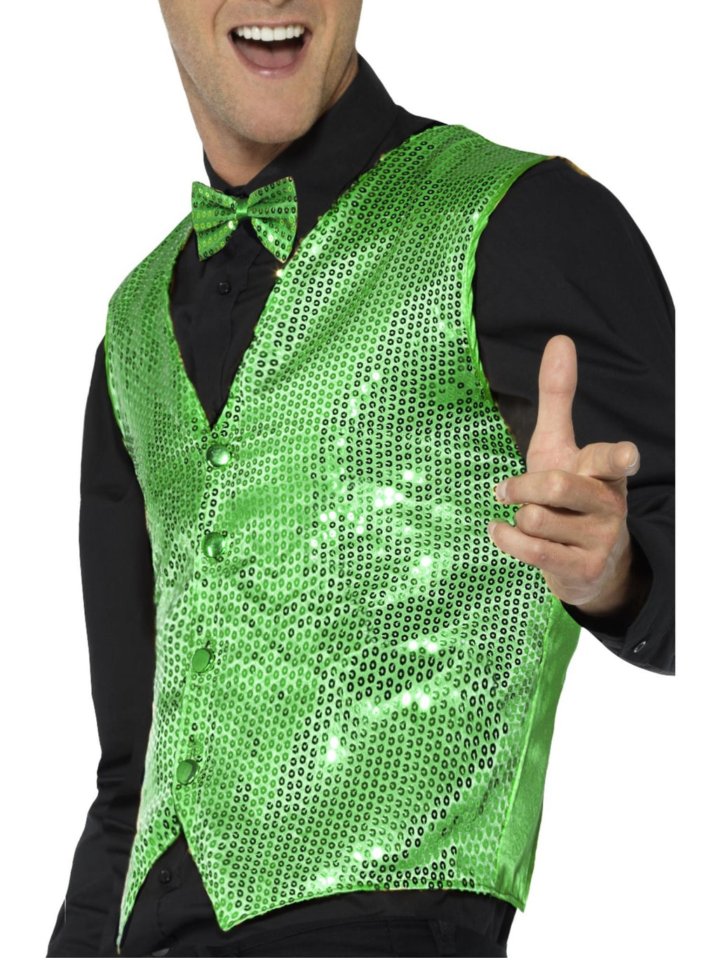 Sequin Waistcoat, Green