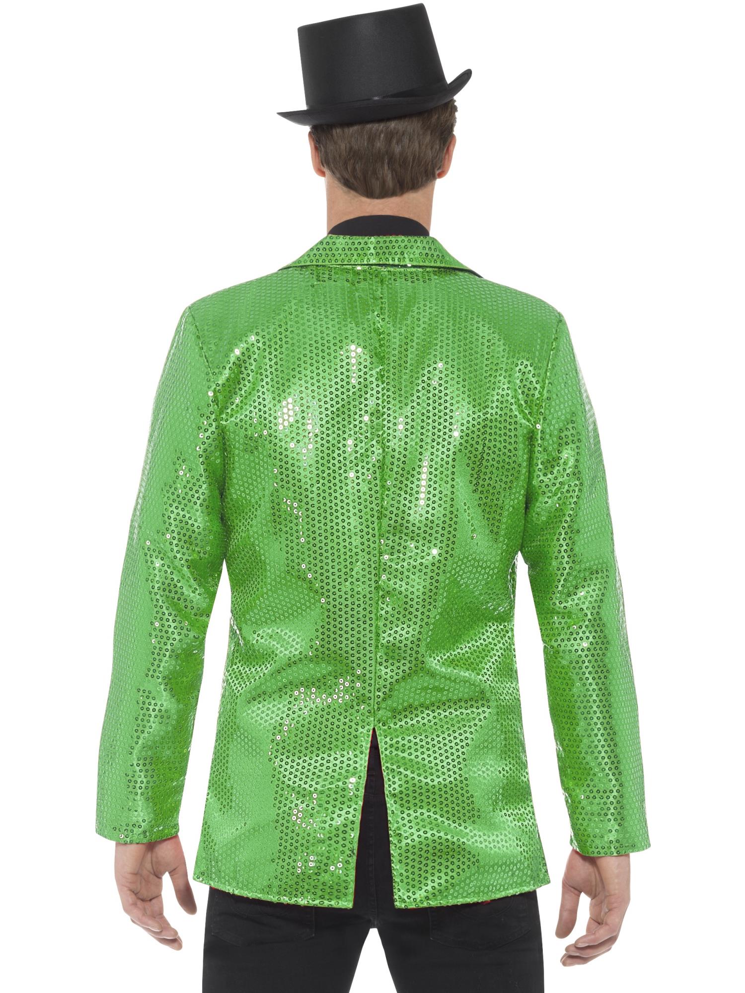 Smiffys Sequin Jacket, Mens, Green - 43134