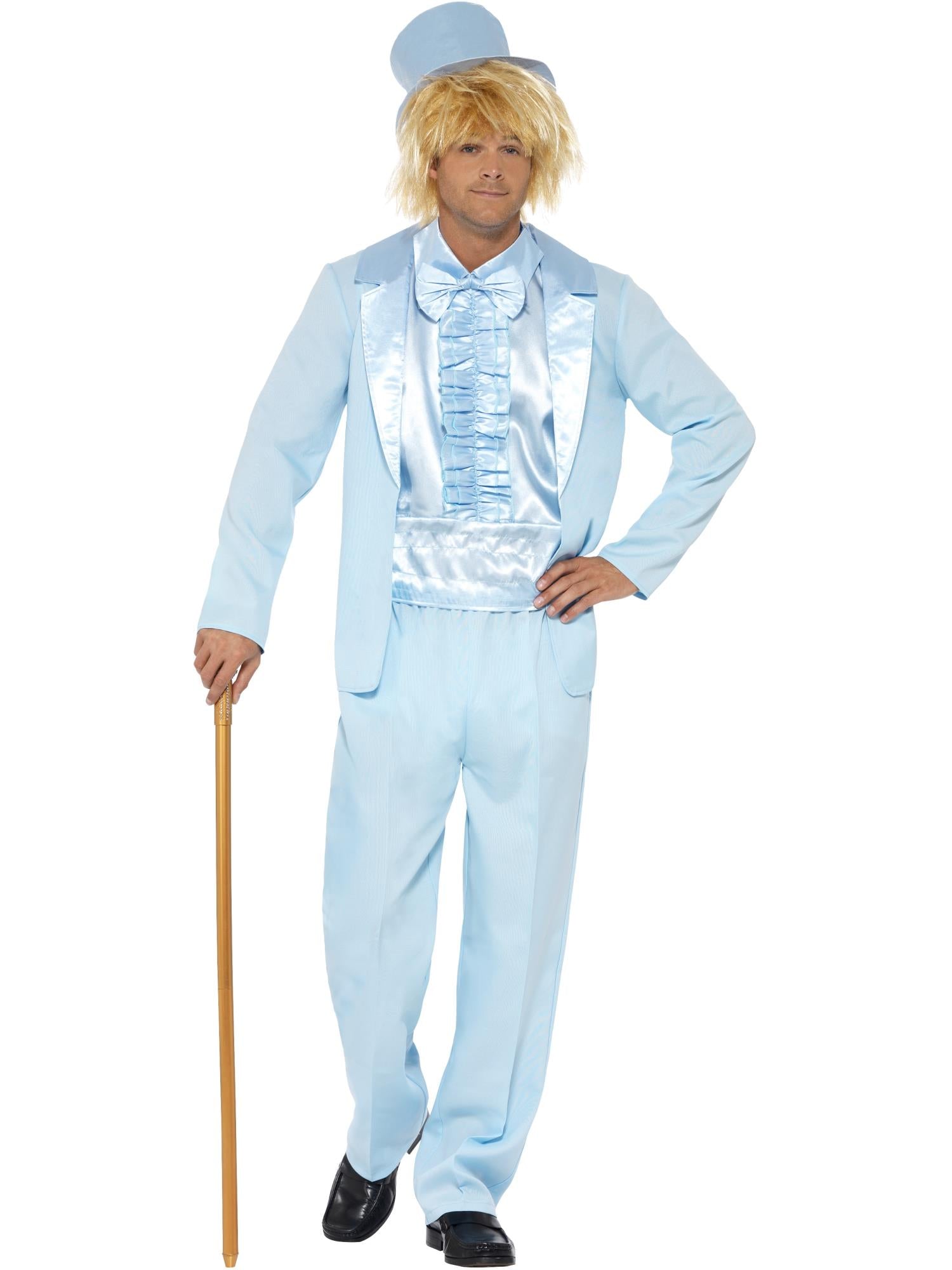 90s Stupid Tuxedo Costume Blue