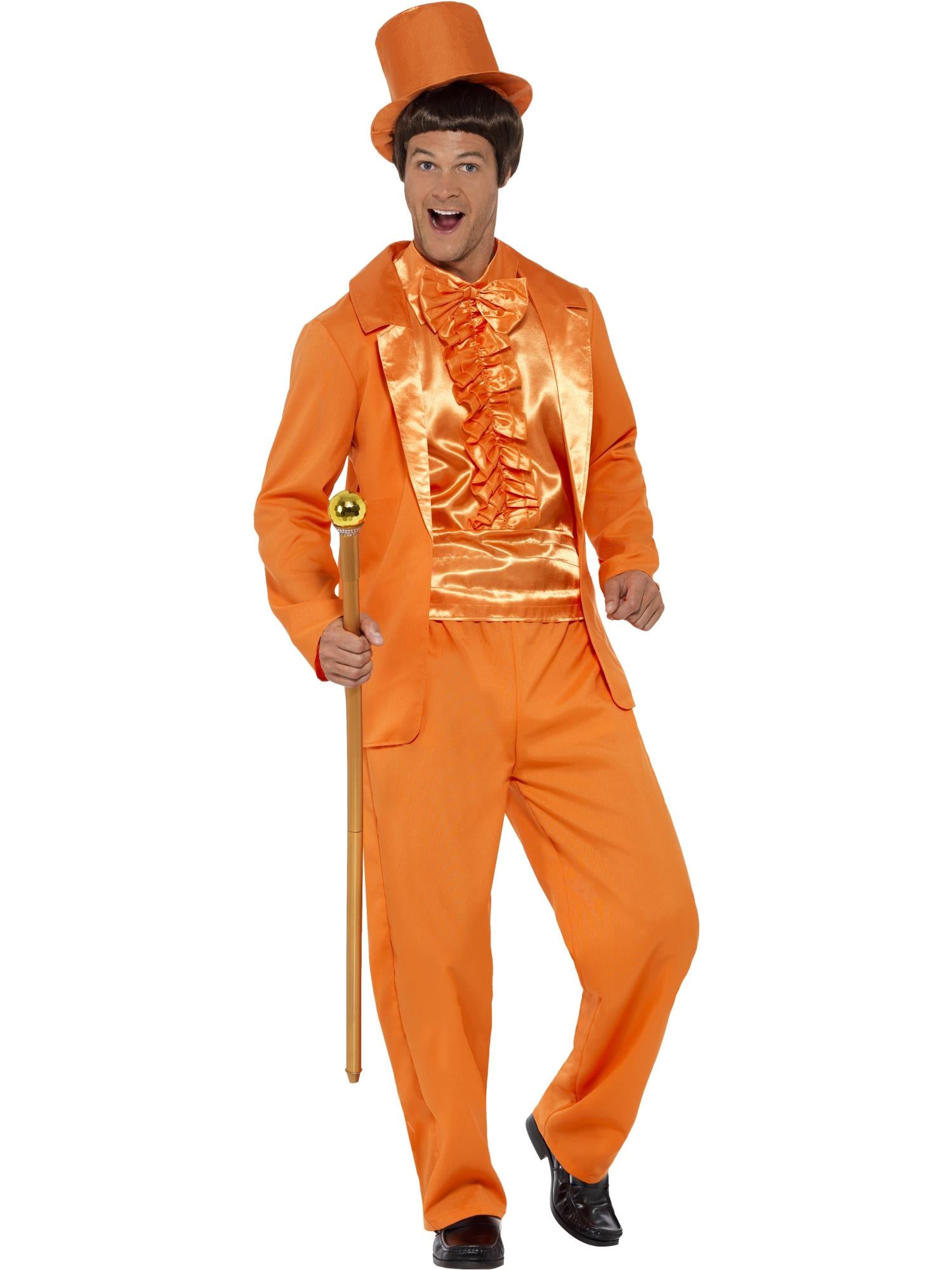 90s Stupid Tuxedo Costume Orange