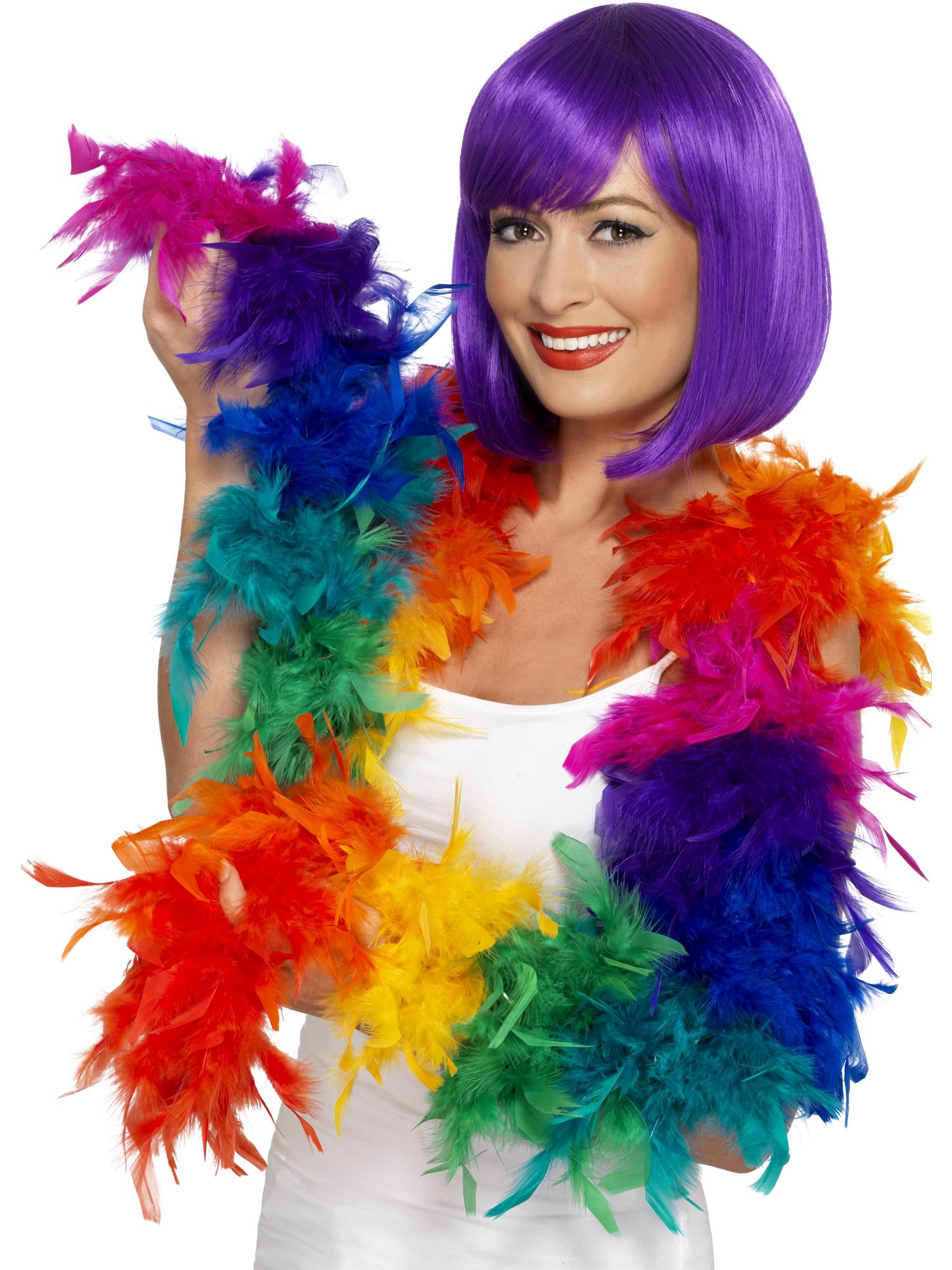 Feather Boa Rainbow colours