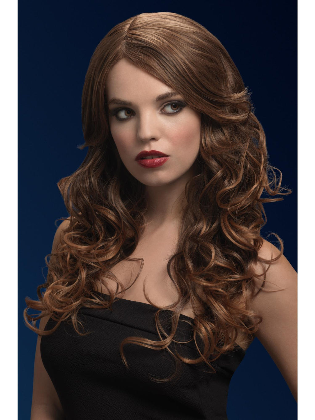 Smiffys Fever Nicole Wig, Silver Blonde, Soft Wave with Side Parting - 43534