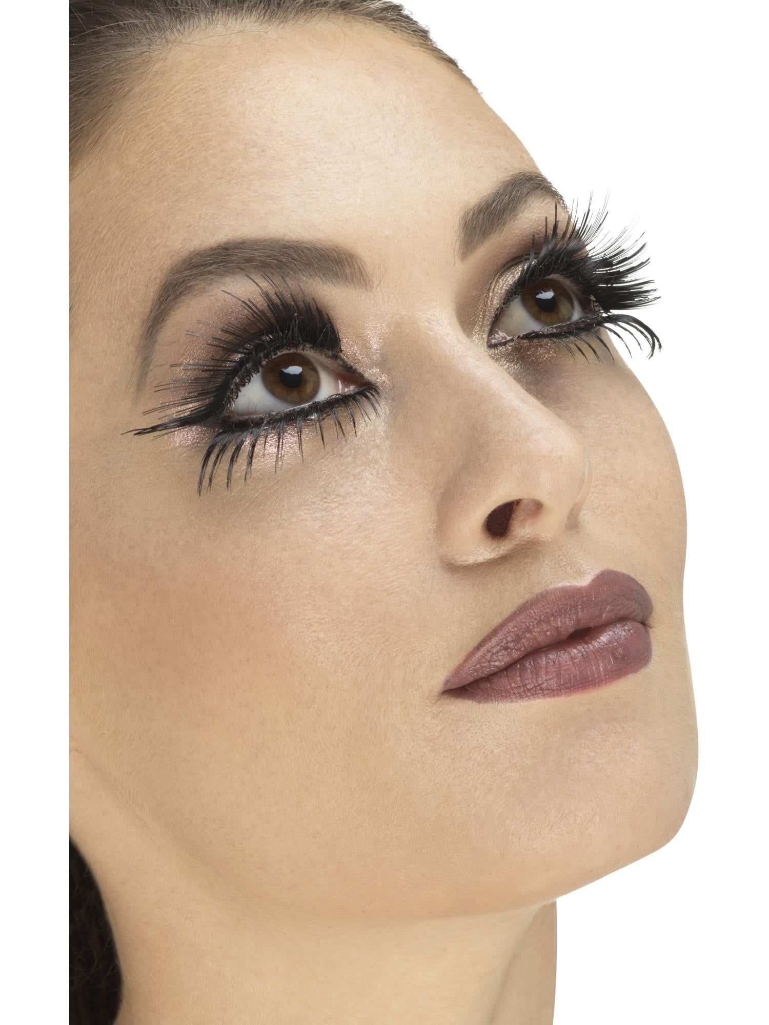 Eyelashes Top and Bottom Set with Wings, Black