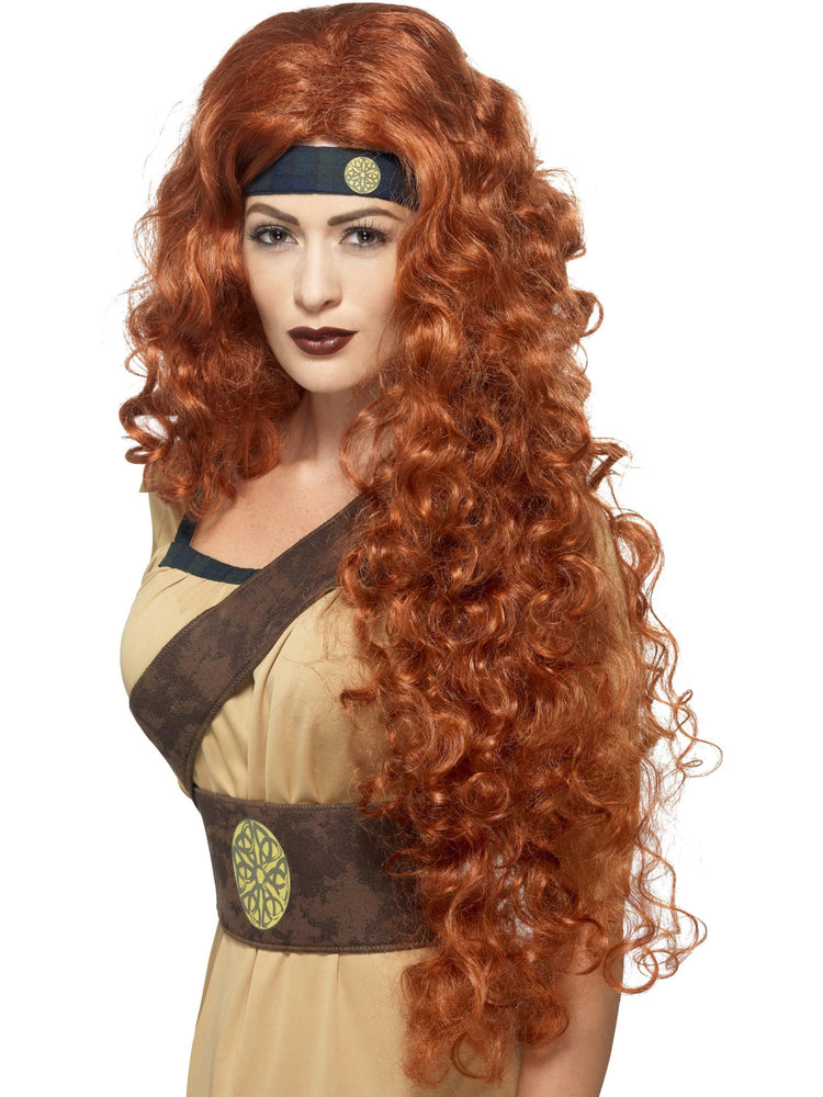 Smiffys Medieval Warrior Queen Wig Auburn - 43660
