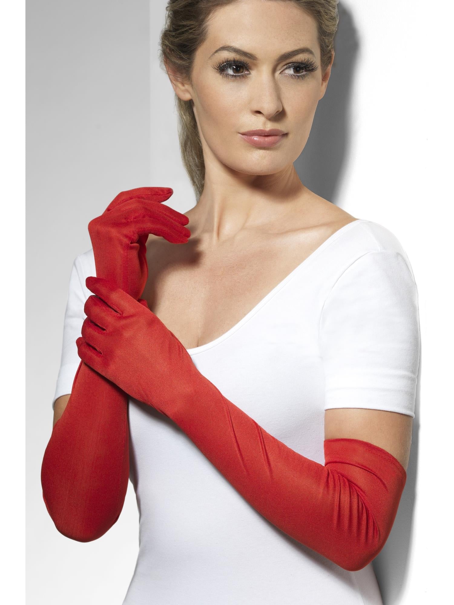 Gloves, Red, Long