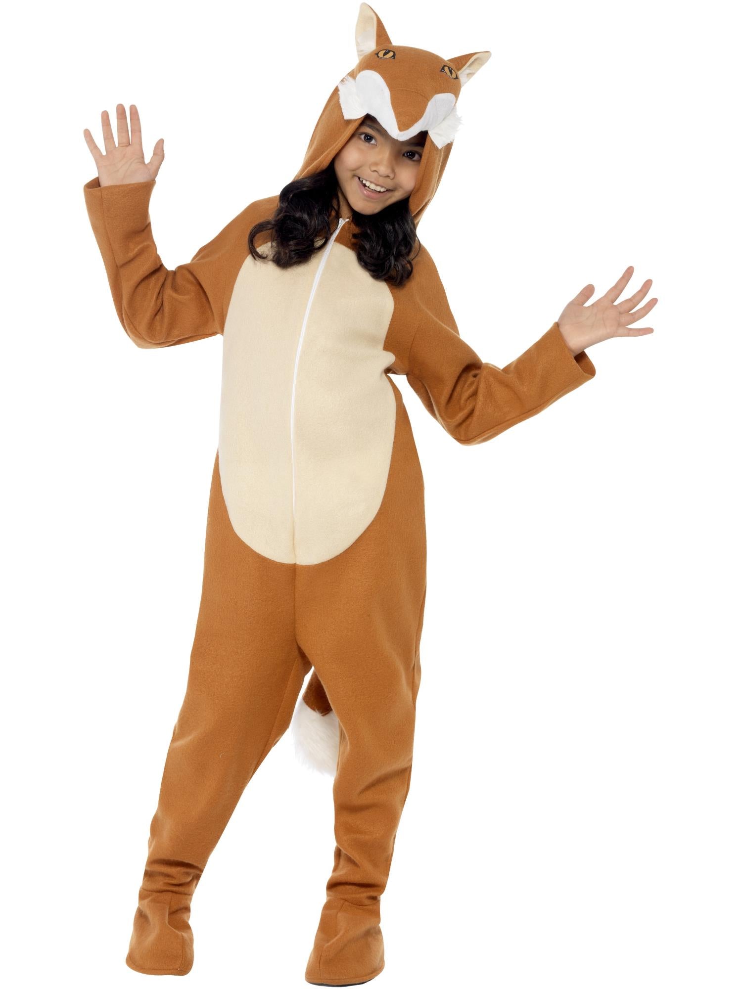 Smiffys Fox Costume, Orange, with Hooded All in One & Tail - 44074
