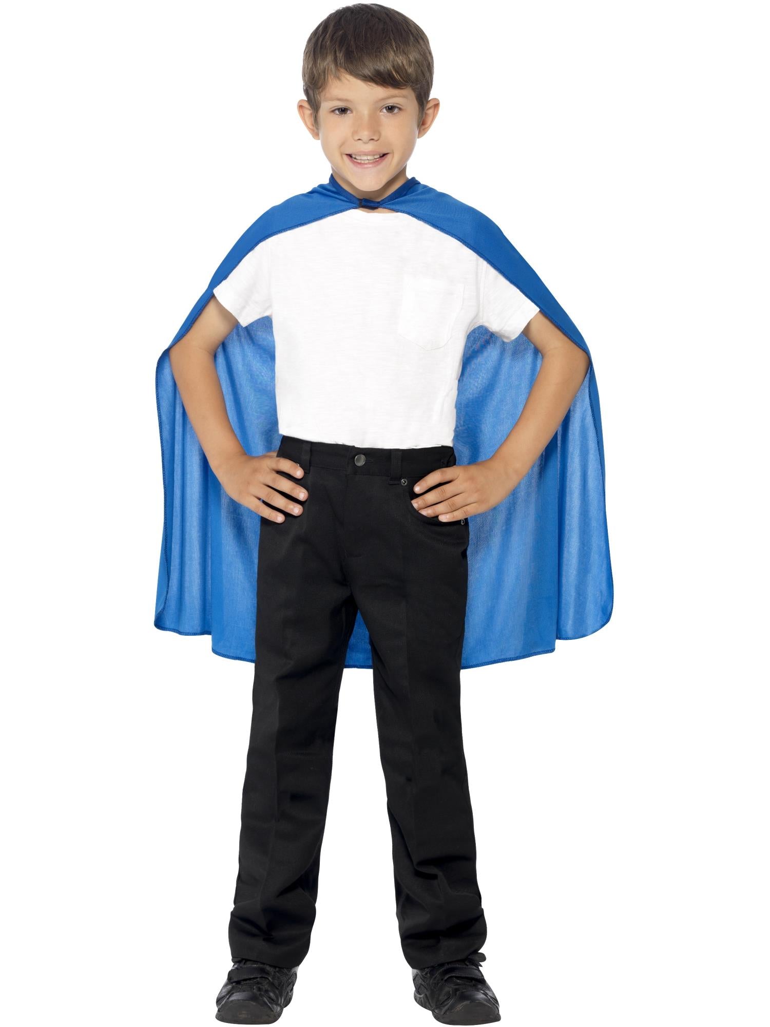 Smiffys Cape, Blue, Kids - 44078