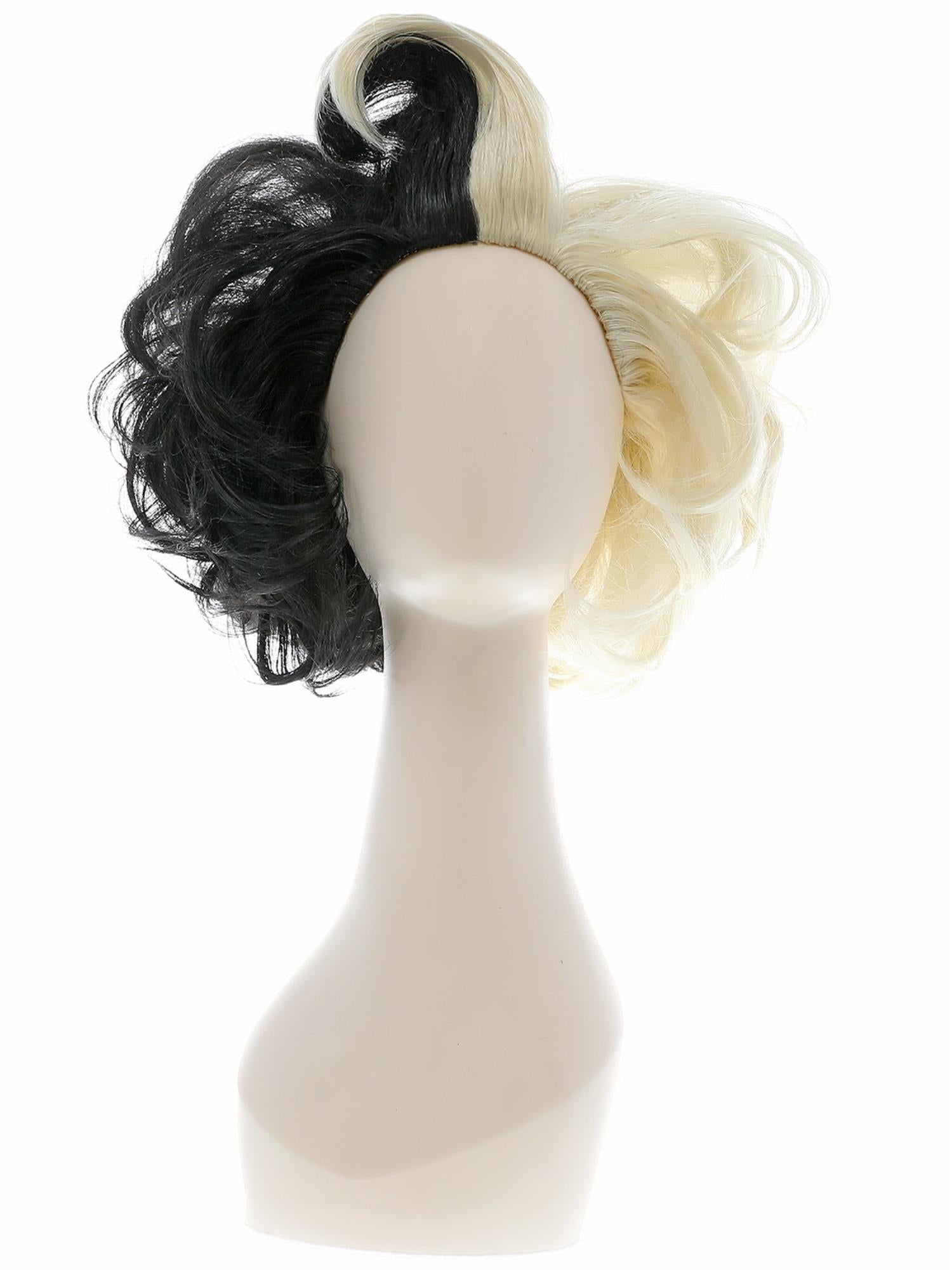 Smiffys Evil Madame Wig, Black & Blonde - 44264