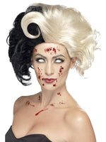 Smiffys Evil Madame Wig, Black & Blonde - 44264