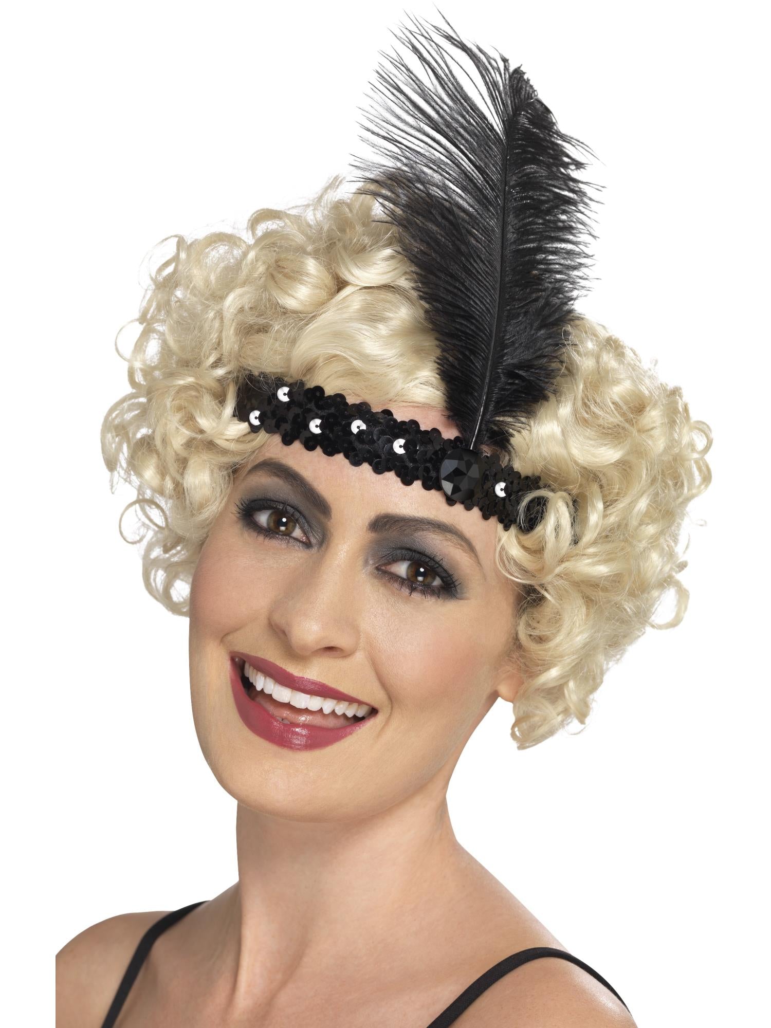 Flapper Headband, Black