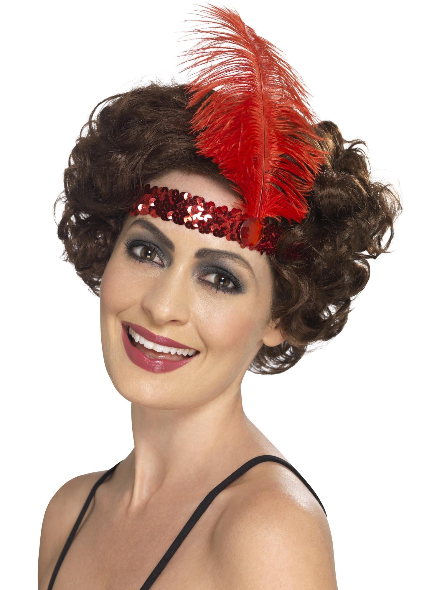 Flapper Headband, Red