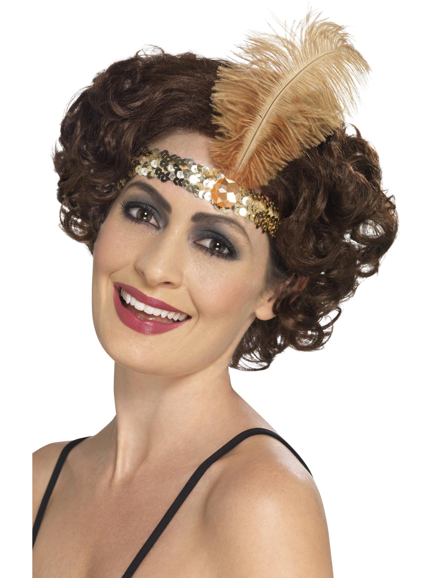 Flapper Headband, Gold