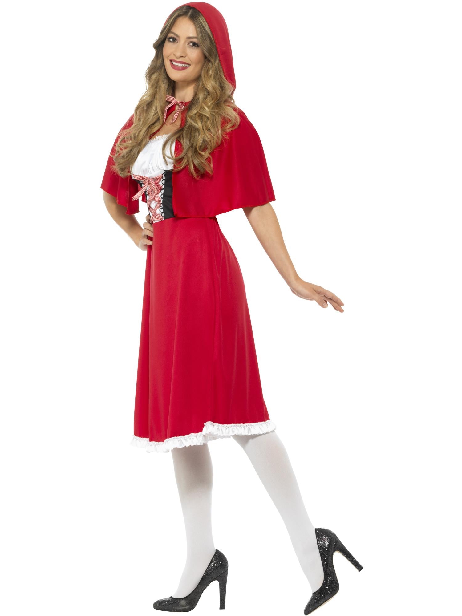 Smiffys Red Riding Hood Costume, Long Dress - 44686