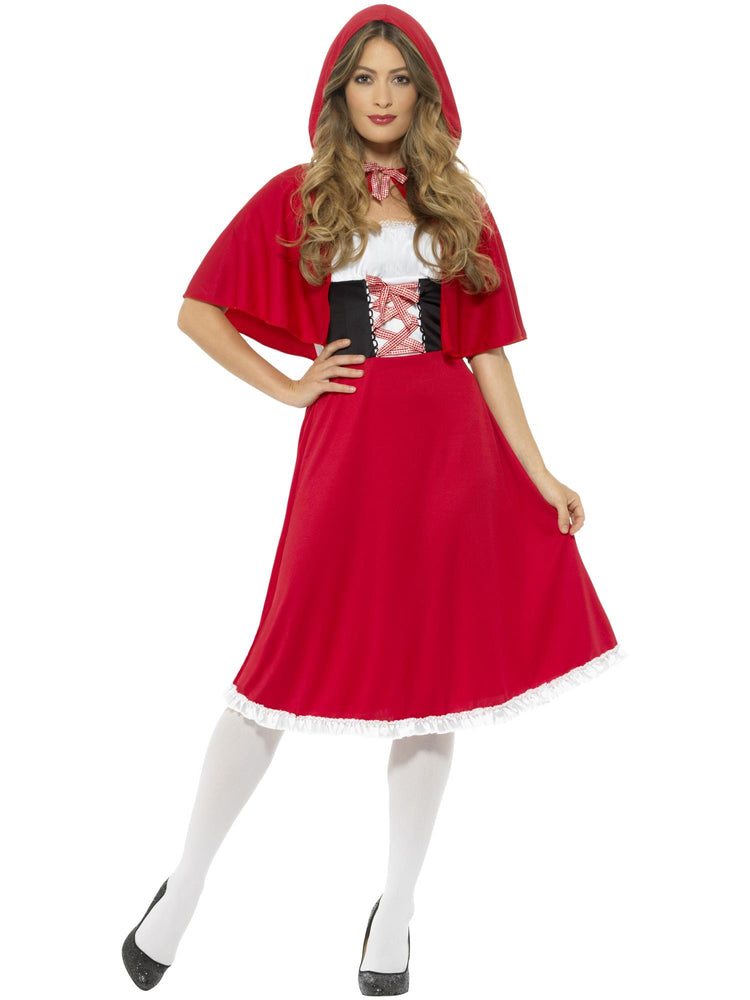 Smiffys Red Riding Hood Costume, Long Dress - 44686