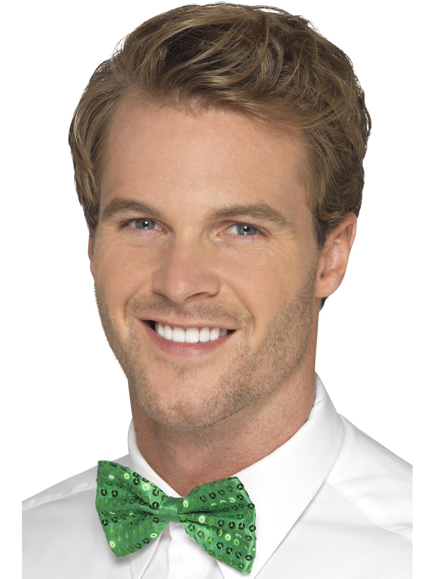 Sequin Bow Tie, Green