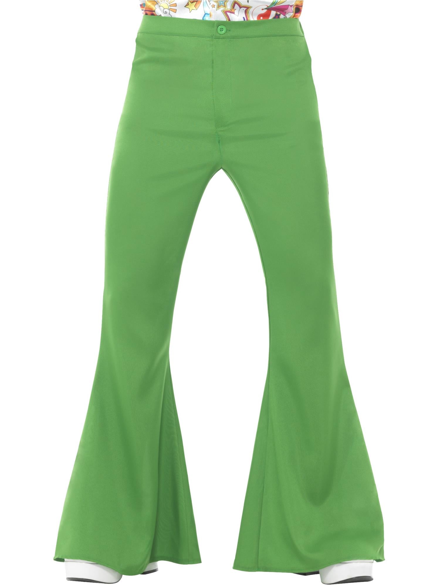 Smiffys Flared Trousers, Mens, Green - 44905