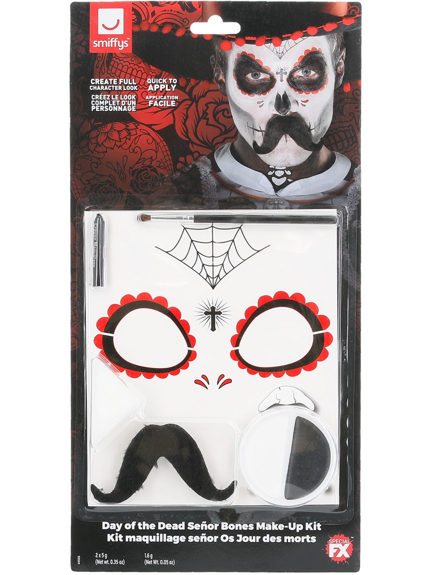 Smiffys Day of the Dead Senor Bones Make-Up Kit - 44926