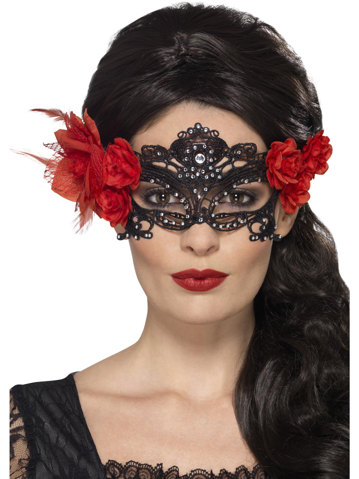 Day of the Dead Lace Filigree Eye Mask