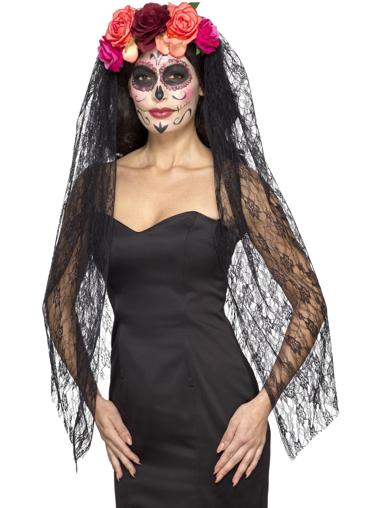 Smiffys Deluxe Day of the Dead Headband - 44963