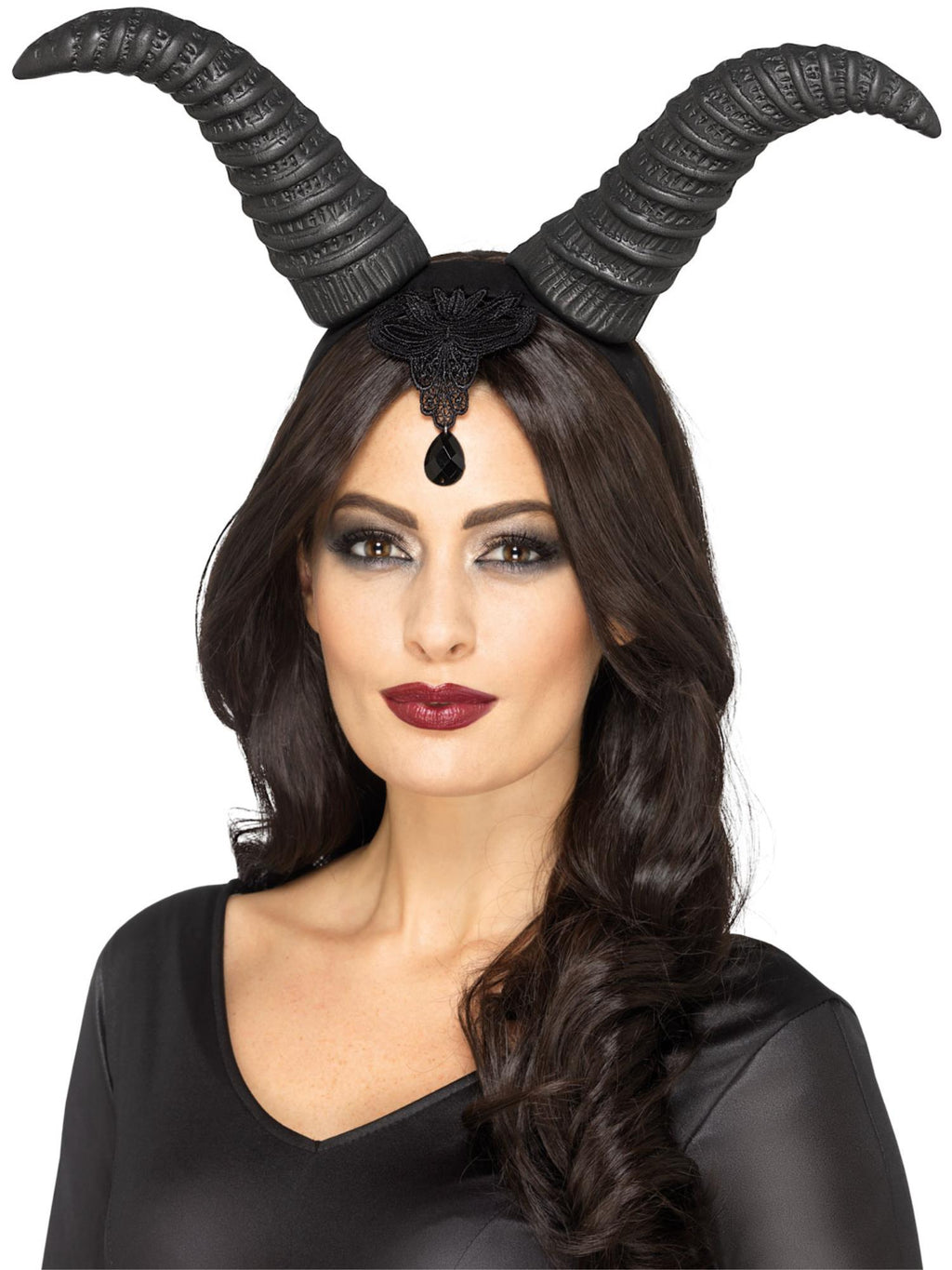 Demonic Queen Horns, on Headband