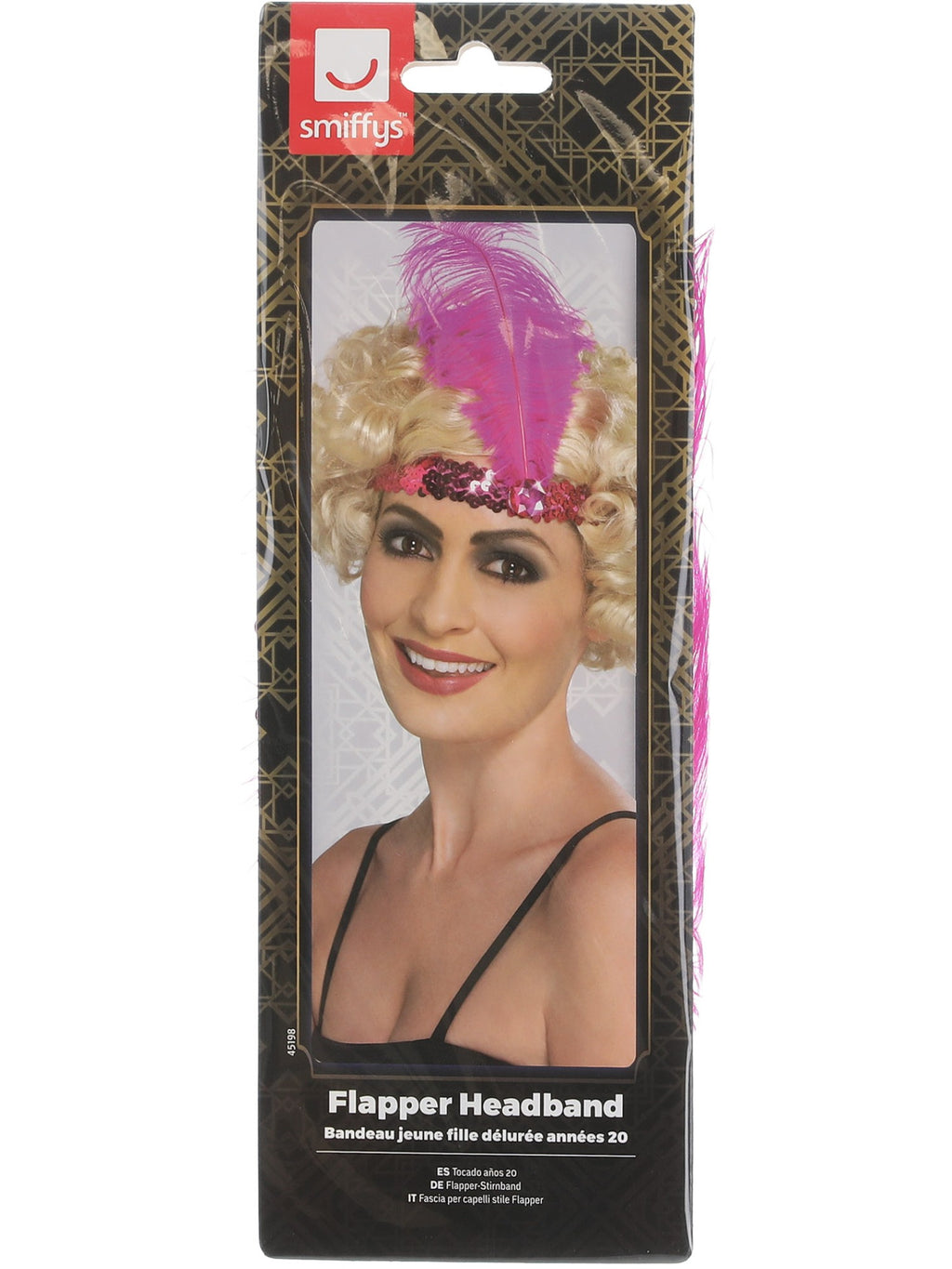 Flapper Headband, Pink