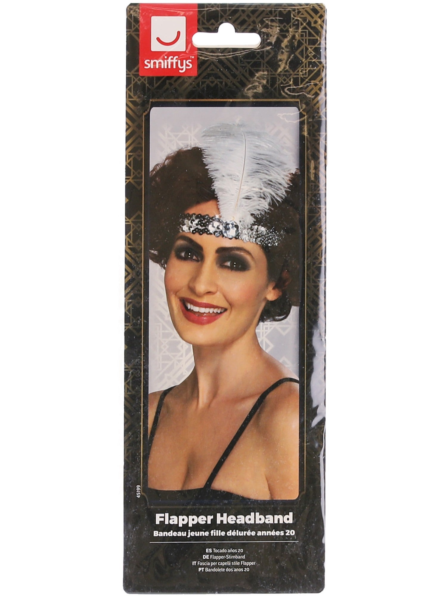Flapper Headband, Silver