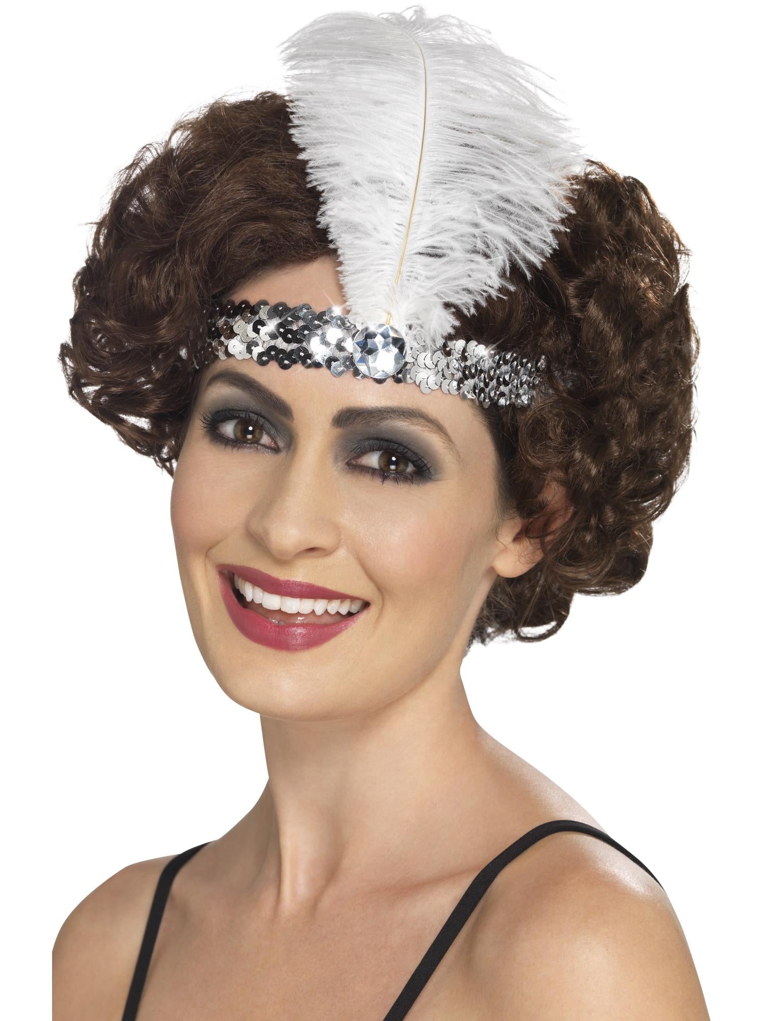 Flapper Headband, Silver