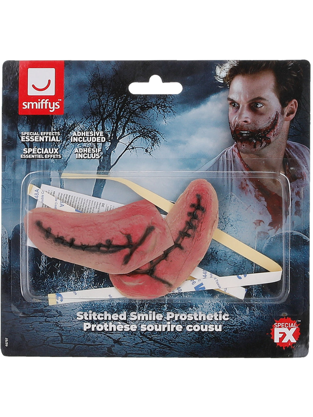 Smiffys Latex Stitched Smile Prosthetic - 46797