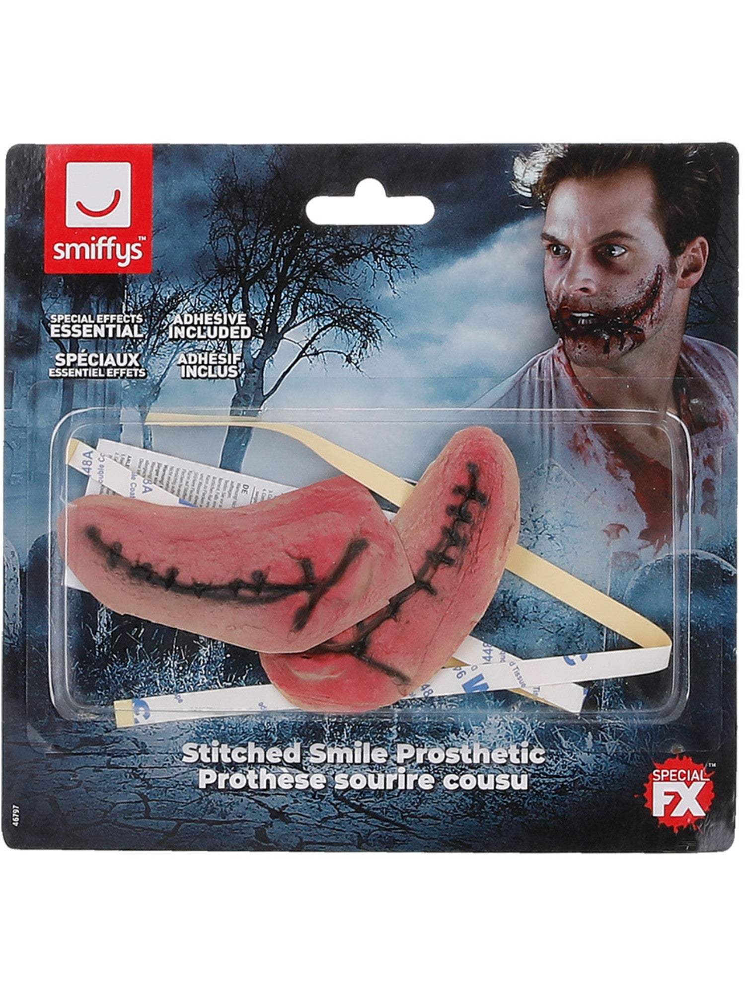 Smiffys Latex Stitched Smile Prosthetic - 46797