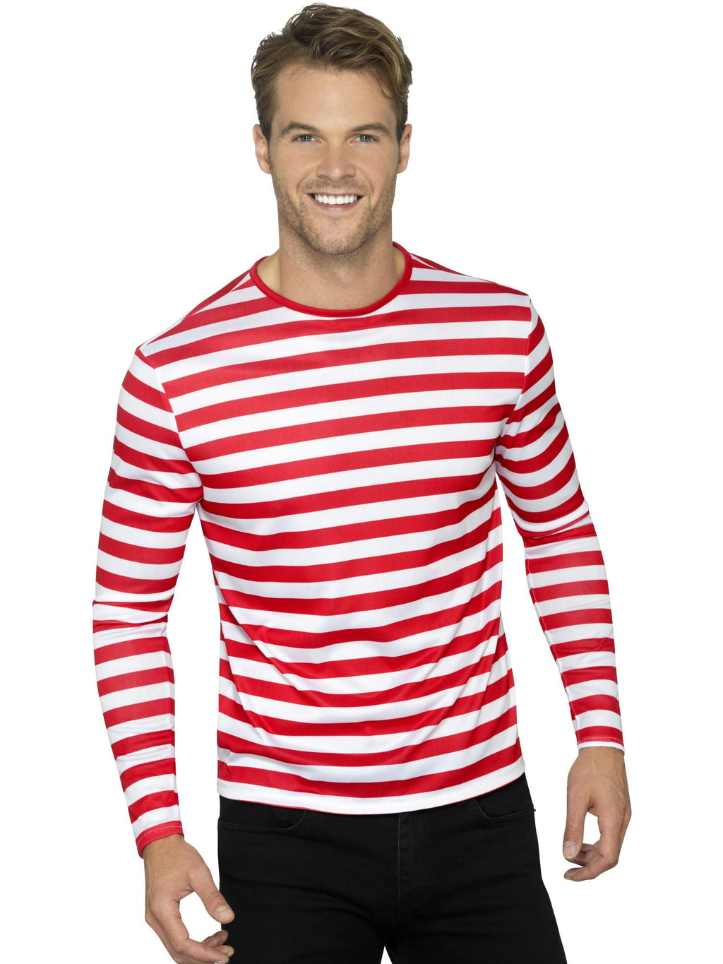 Smiffys Stripy T-Shirt, Red - 46830