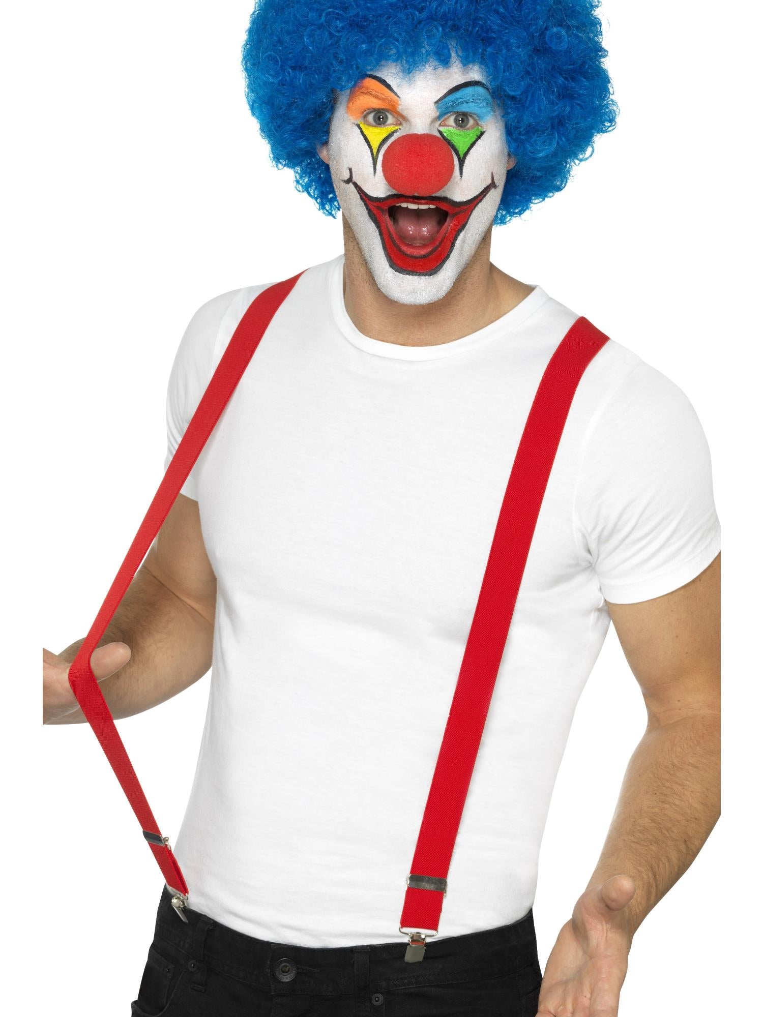Smiffys Clown Braces, Red - 46870