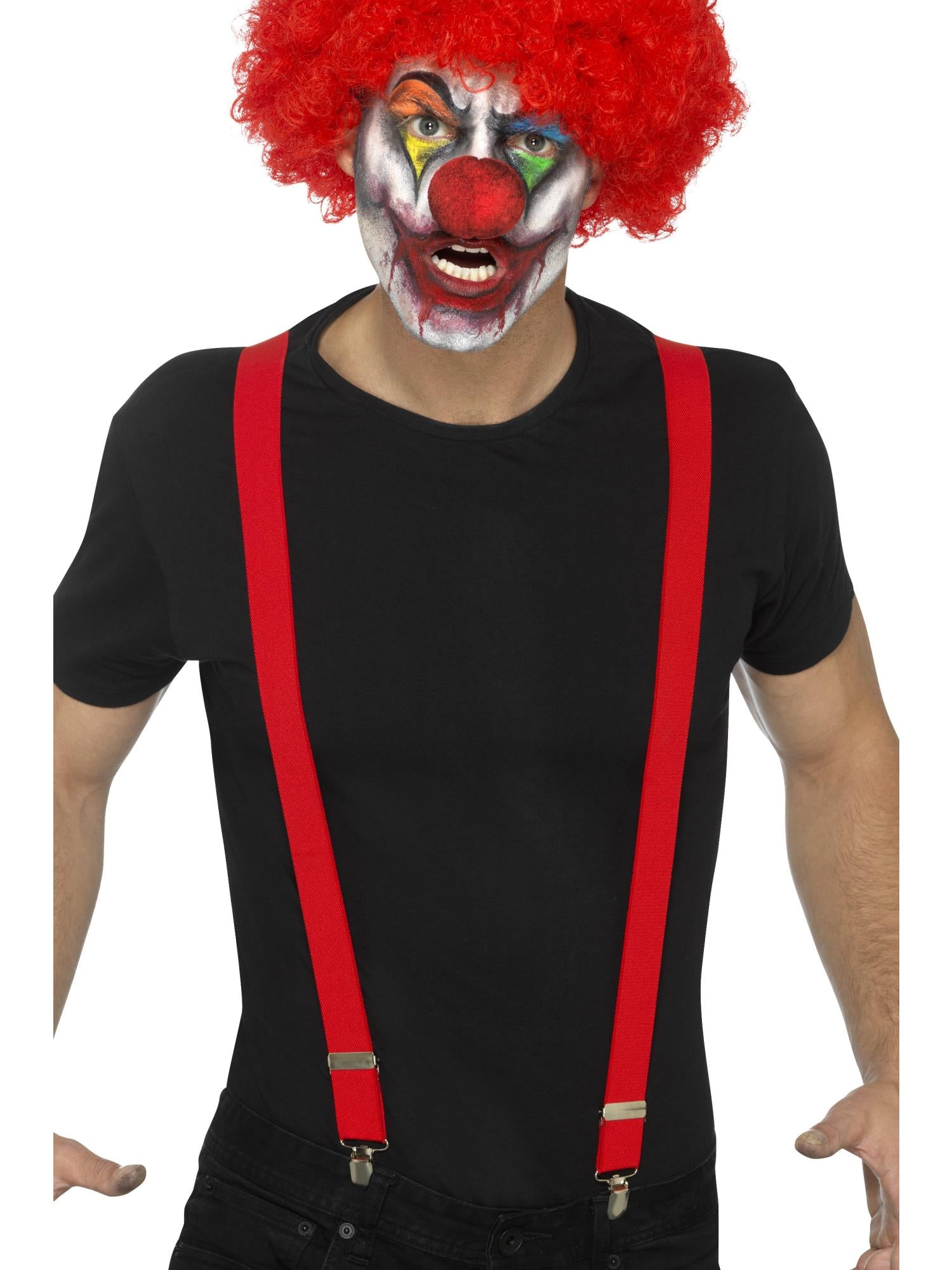 Smiffys Clown Braces, Red - 46870