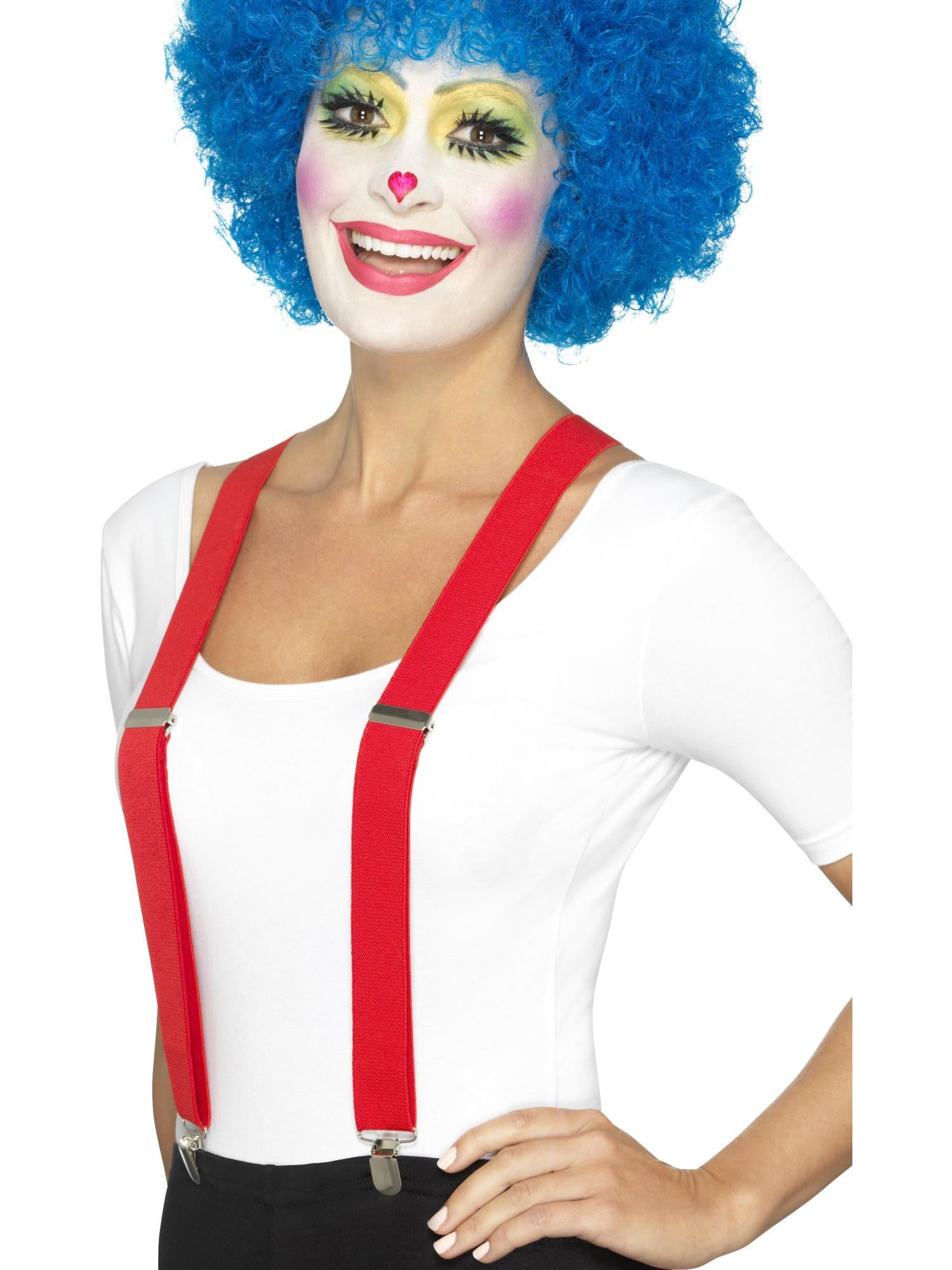 Smiffys Clown Braces, Red - 46870