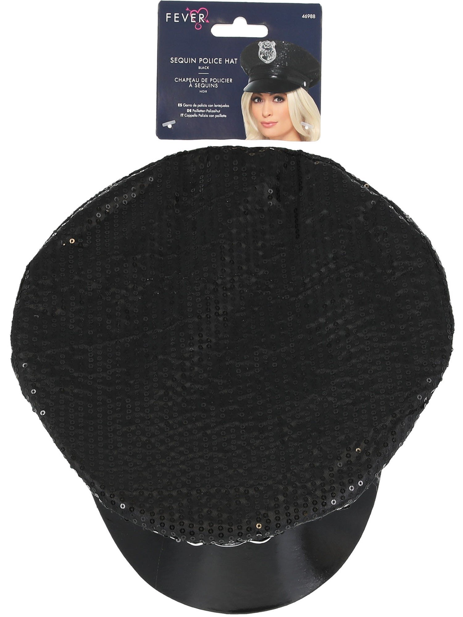 Smiffys Fever Sequin Police Hat - 46988