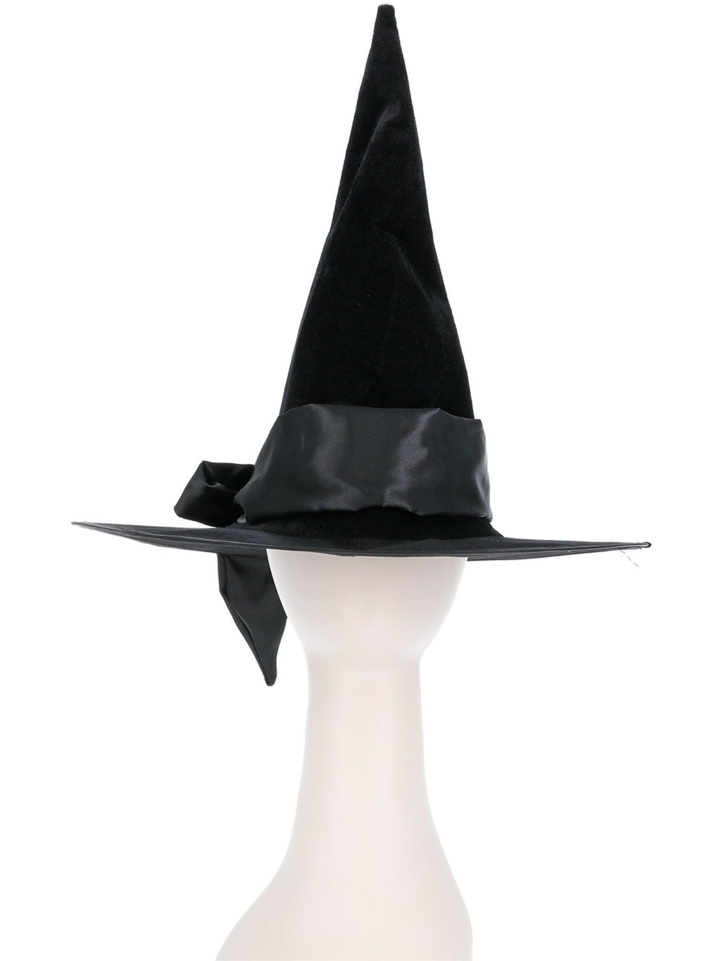 Smiffys Deluxe Witch Hat, Black, with Black Bow - 48024