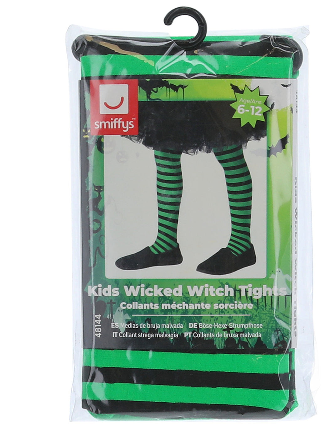 Wicked Witch Child Tights, Green-Black