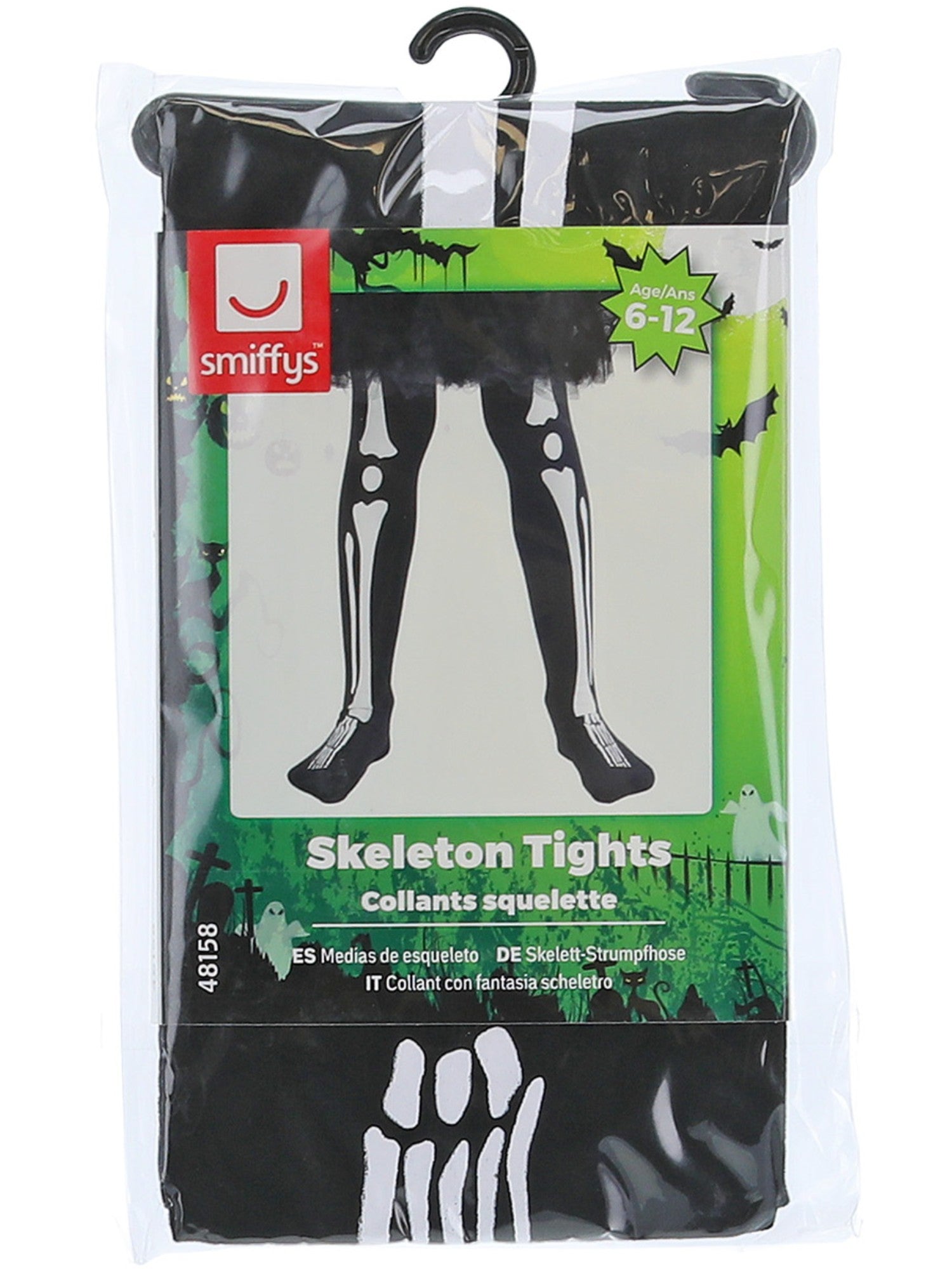 Smiffys Skeleton Tights, Child - 48158