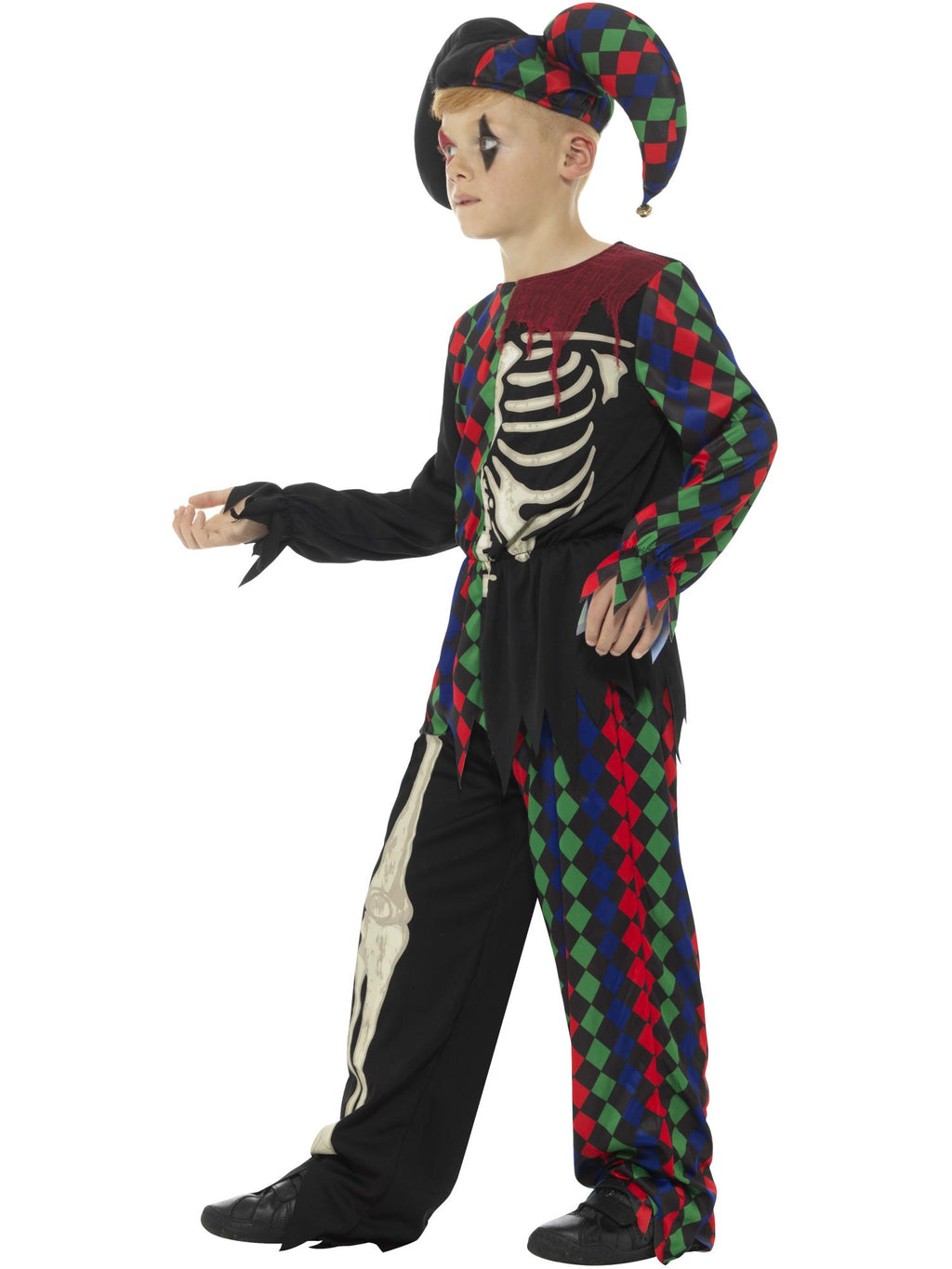 Smiffys Skeleton Jester Costume - 48204