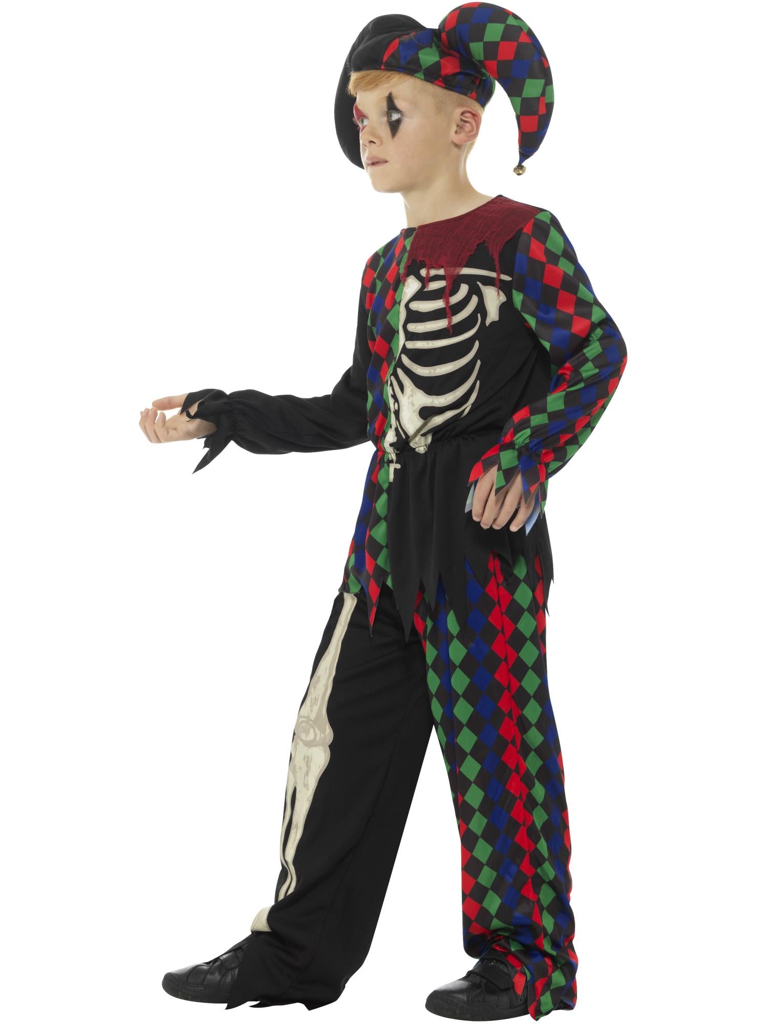 Smiffys Skeleton Jester Costume - 48204