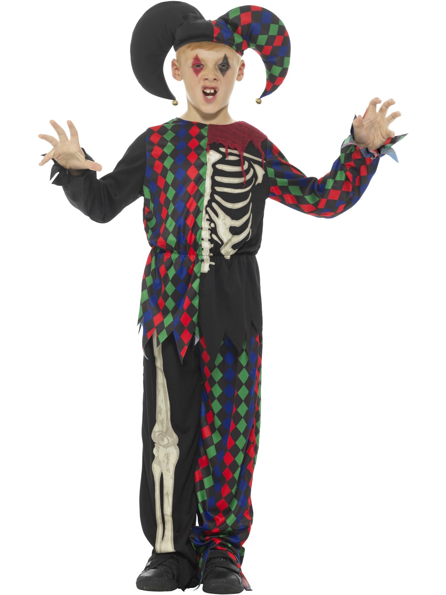 Smiffys Skeleton Jester Costume - 48204