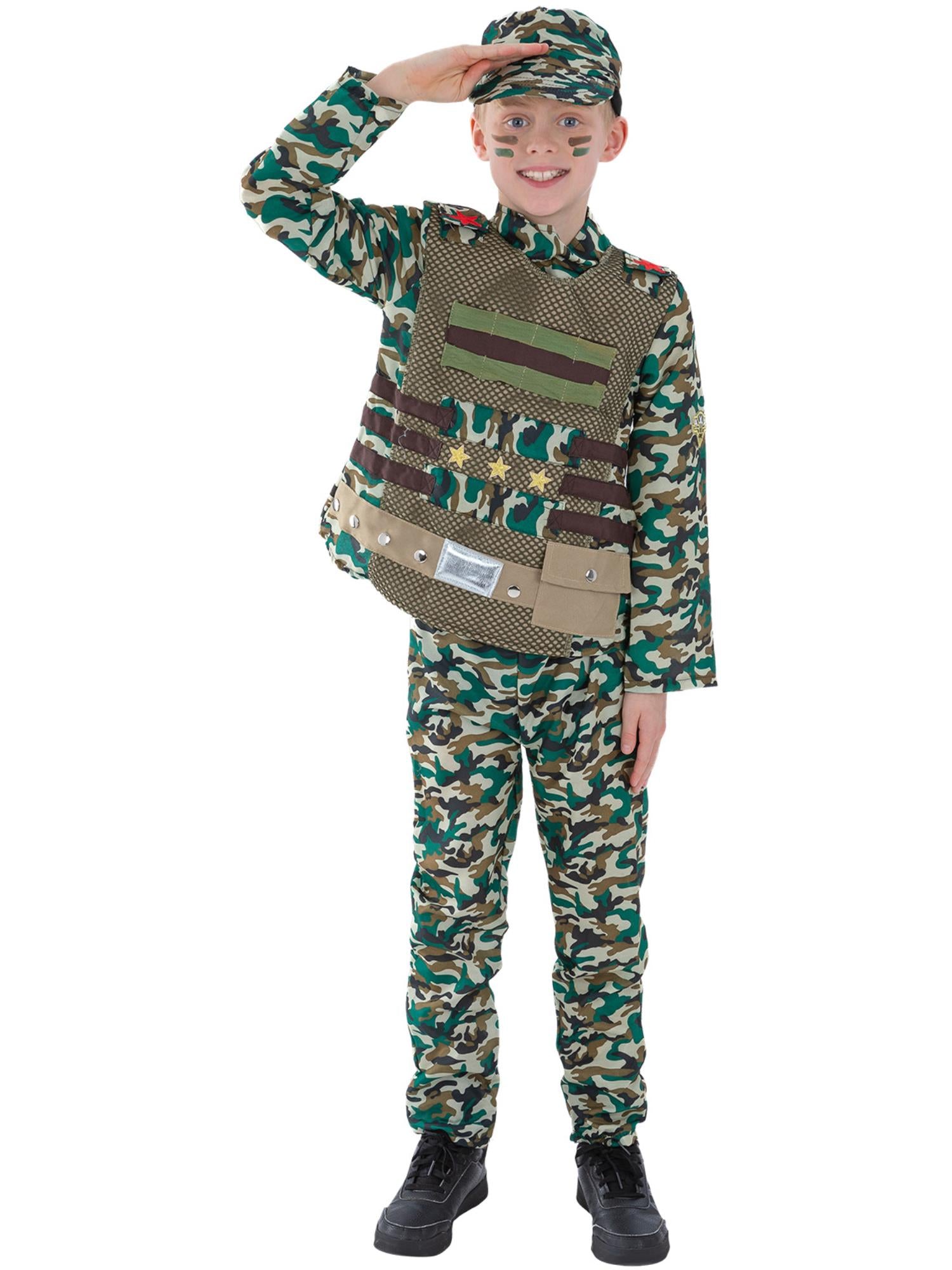 Smiffys Camouflage Military Boy Costume - 48209