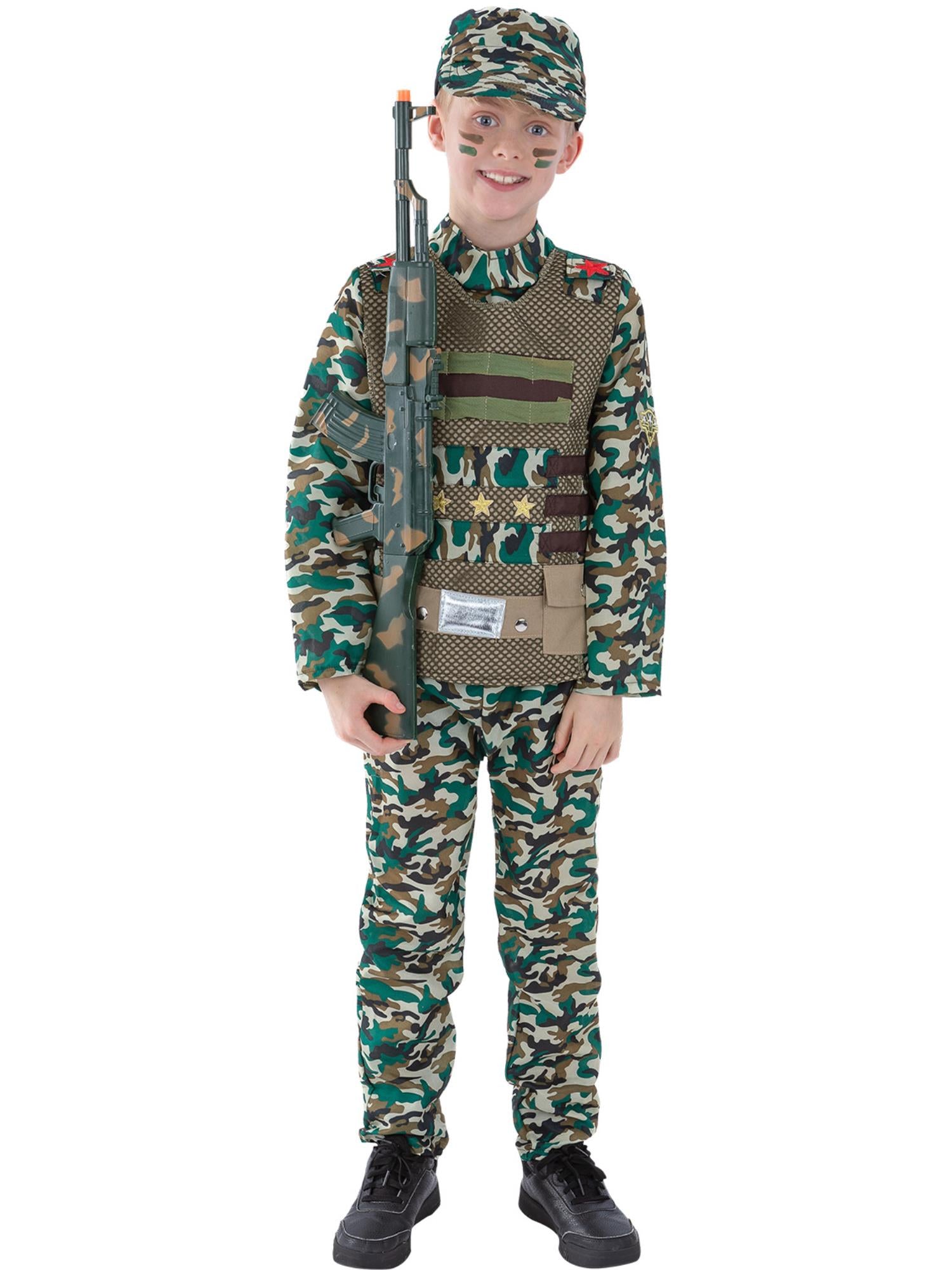 Smiffys Camouflage Military Boy Costume - 48209
