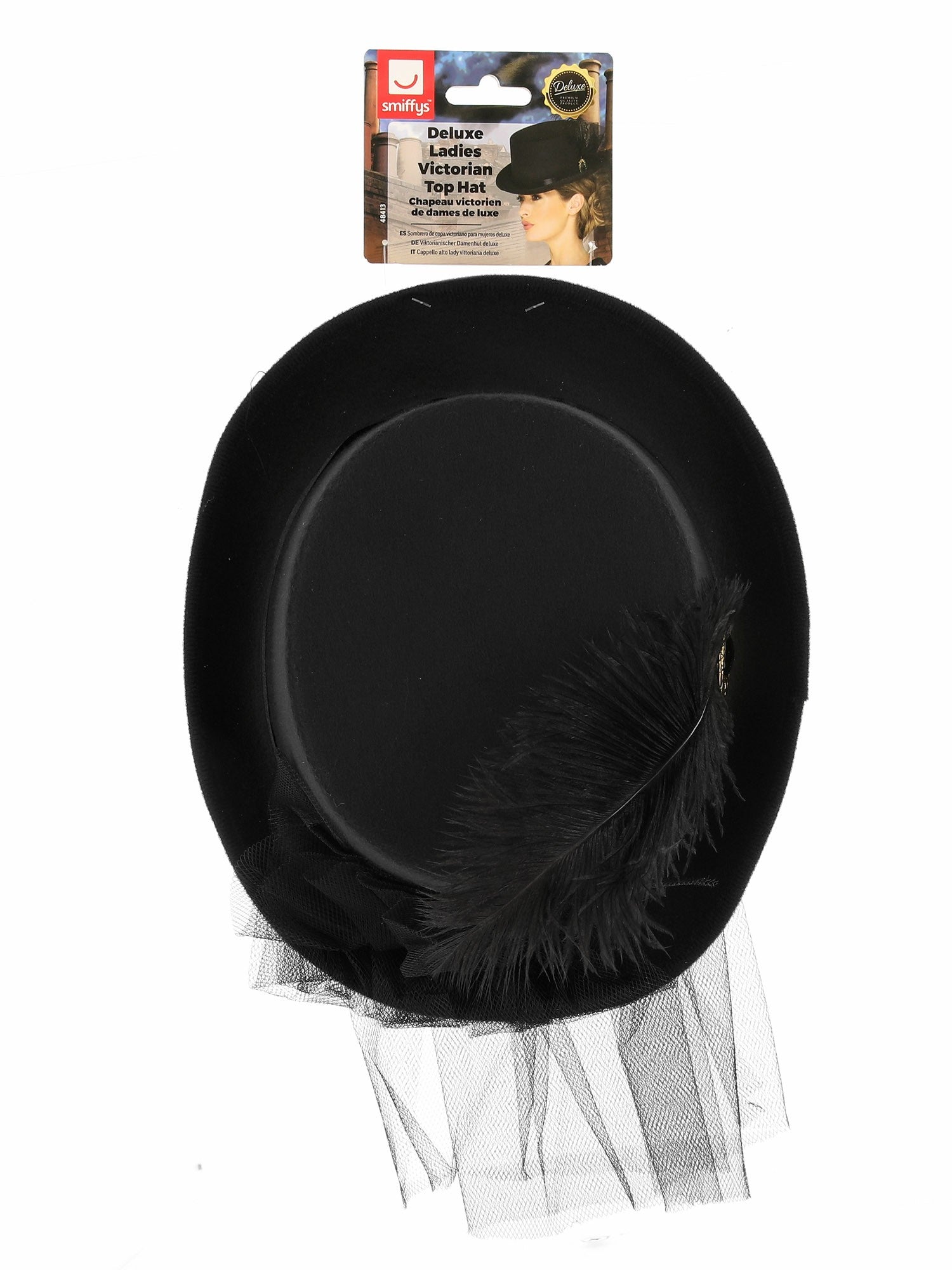 Deluxe Ladies Victorian Top Hat with Veil