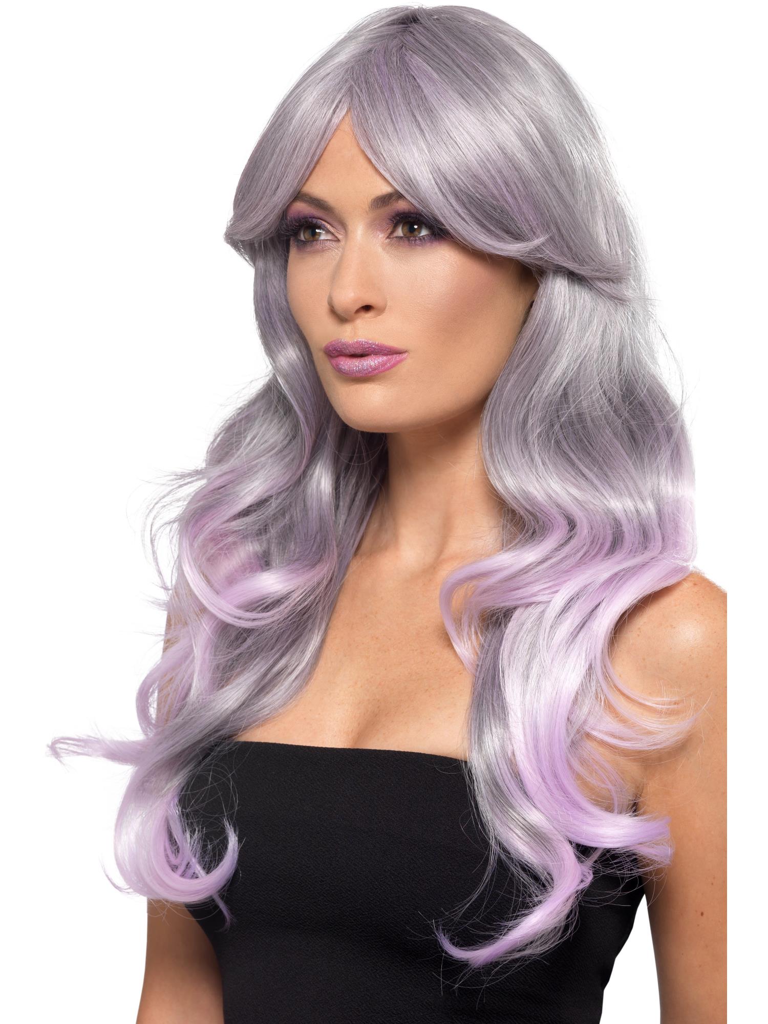 Fashion Ombre Wig, Blue & Pink