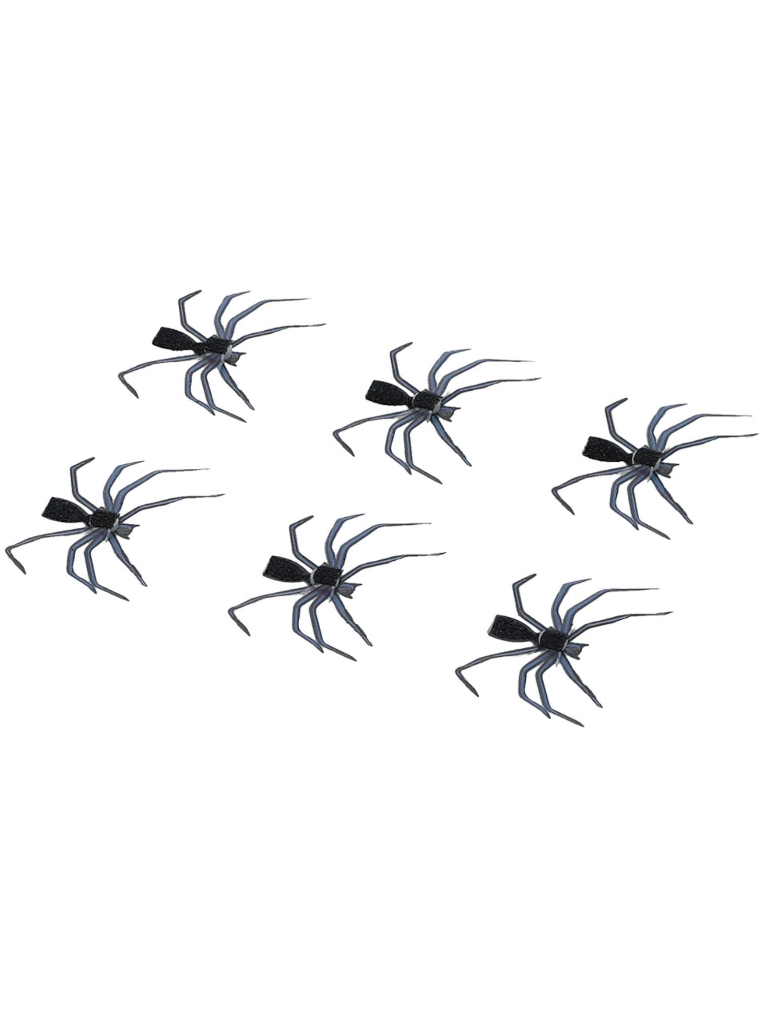 Smiffys Smiffys Make-Up FX, 3D Spider Stickers - 50817