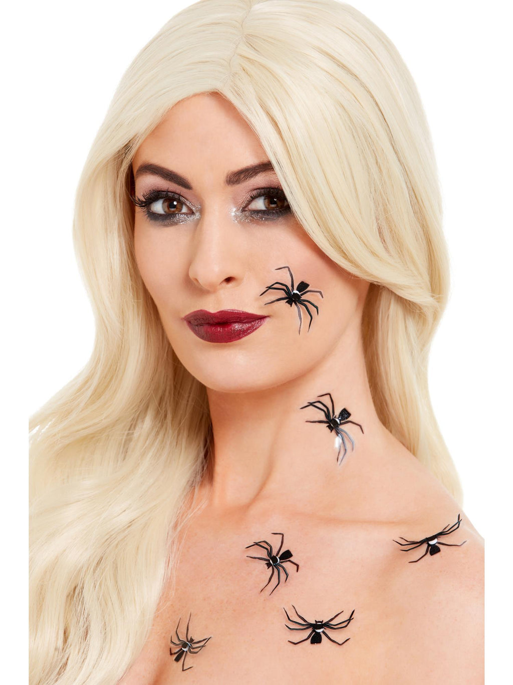 Smiffys Smiffys Make-Up FX, 3D Spider Stickers - 50817