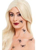 Smiffys Smiffys Make-Up FX, 3D Spider Stickers - 50817