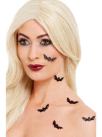 Smiffys Smiffys Make-Up FX, 3D Bat Stickers - 50818