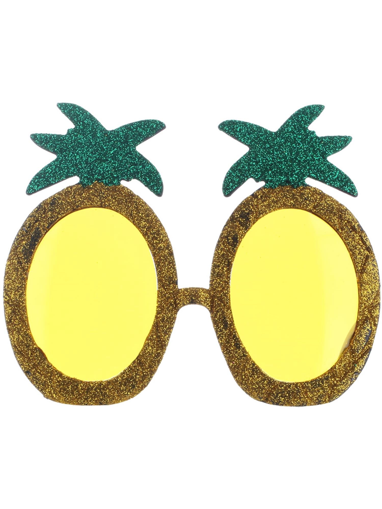 Smiffys Tropical Pineapple Glitter Glasses - 52032